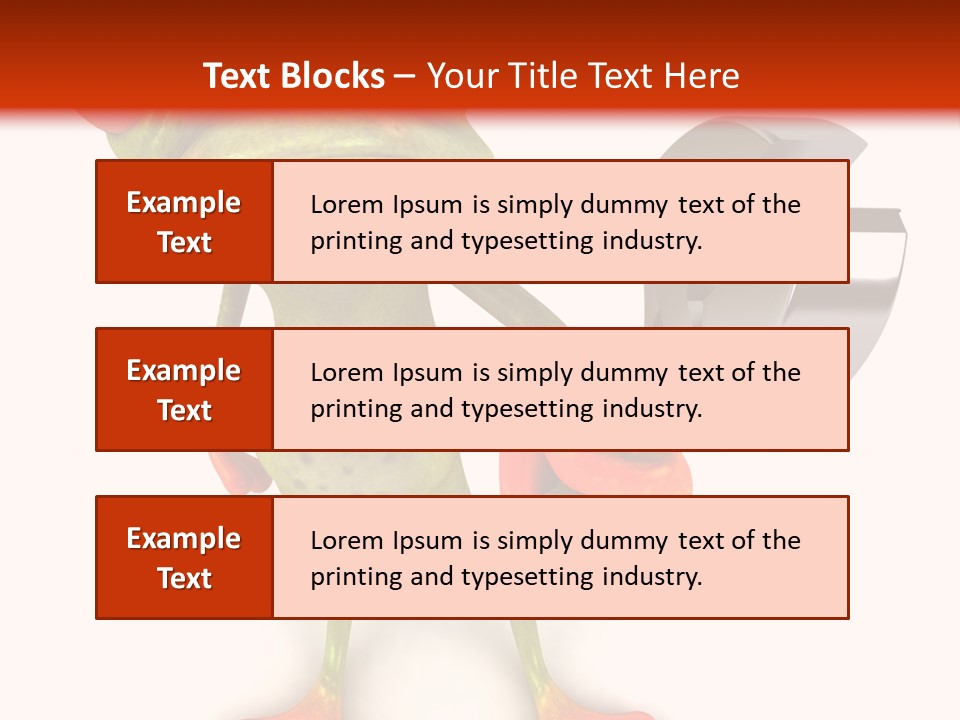 A Frog Holding A Wrench And A Wrench In His Hand PowerPoint Template