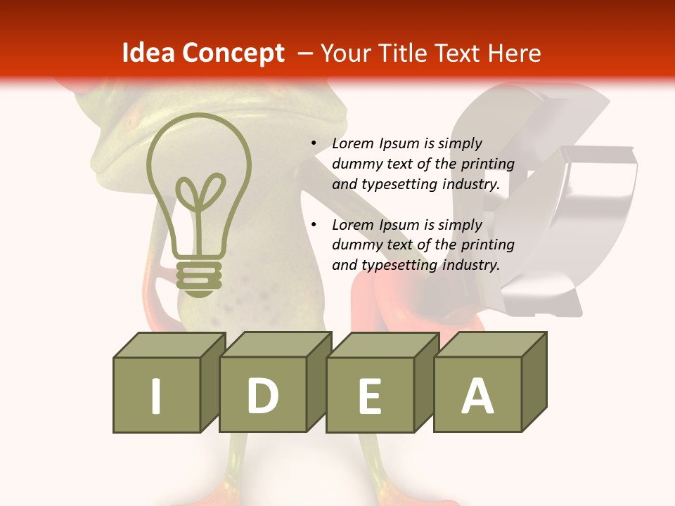 A Frog Holding A Wrench And A Wrench In His Hand PowerPoint Template