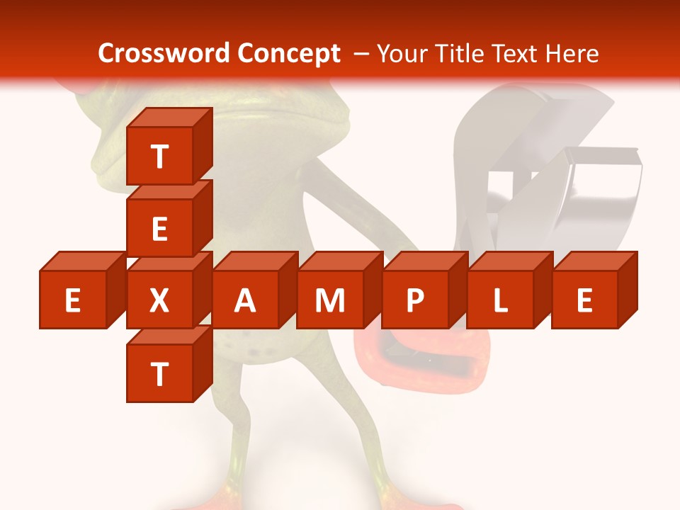 A Frog Holding A Wrench And A Wrench In His Hand PowerPoint Template