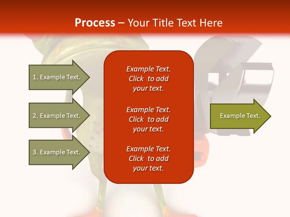 A Frog Holding A Wrench And A Wrench In His Hand PowerPoint Template