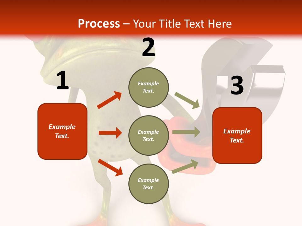 A Frog Holding A Wrench And A Wrench In His Hand PowerPoint Template