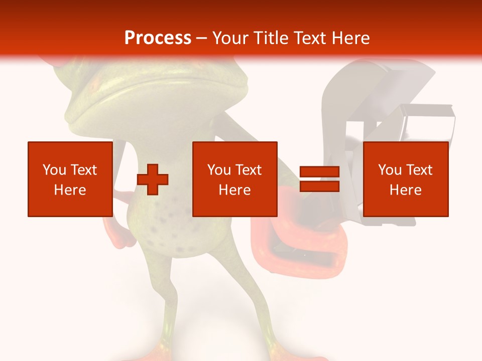 A Frog Holding A Wrench And A Wrench In His Hand PowerPoint Template