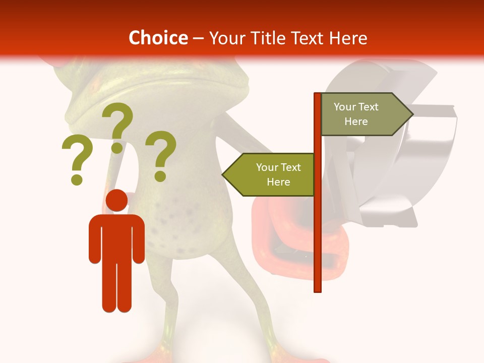 A Frog Holding A Wrench And A Wrench In His Hand PowerPoint Template