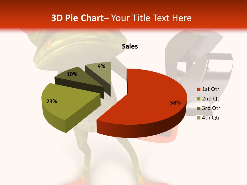A Frog Holding A Wrench And A Wrench In His Hand PowerPoint Template