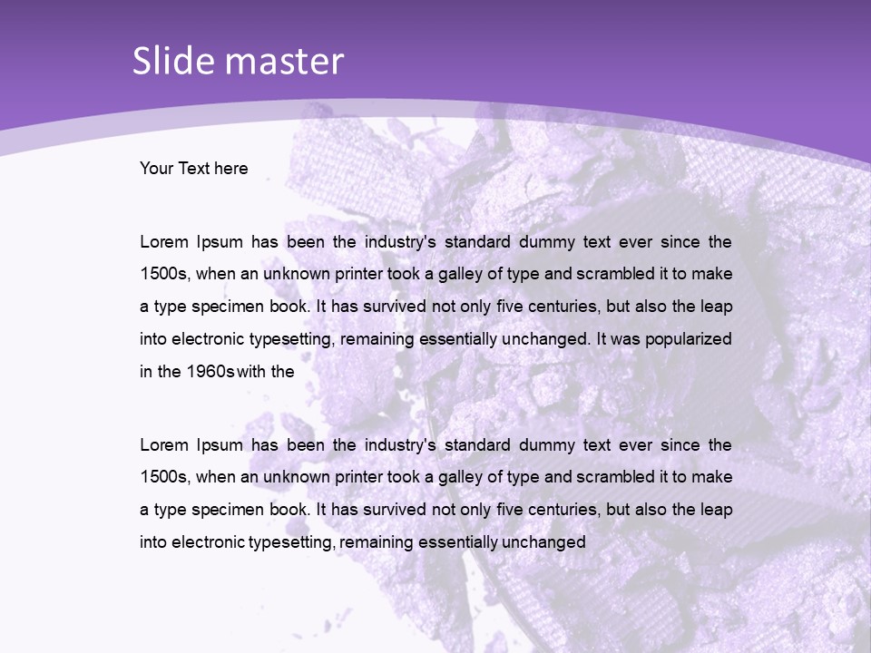 A Purple Powder On A White Plate With A Purple Background PowerPoint Template