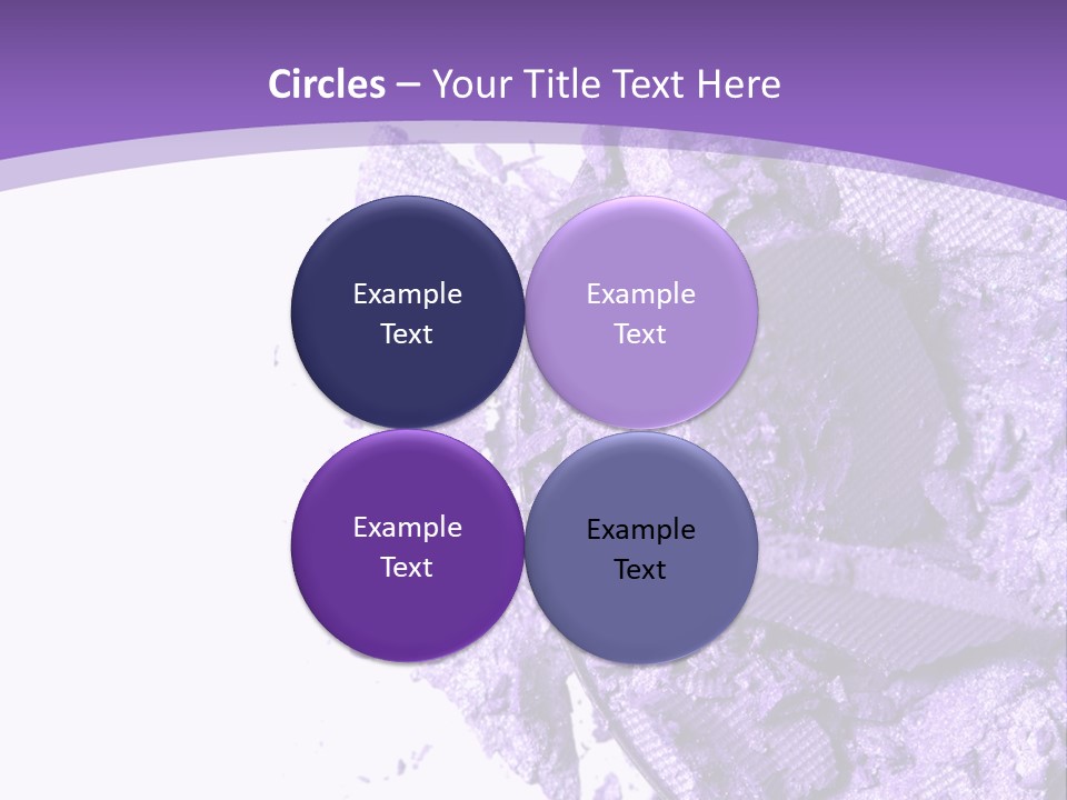 A Purple Powder On A White Plate With A Purple Background PowerPoint Template