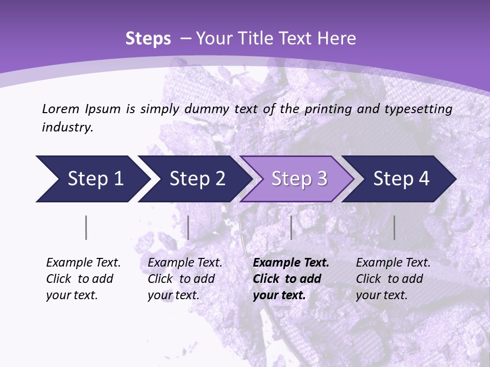 A Purple Powder On A White Plate With A Purple Background PowerPoint Template