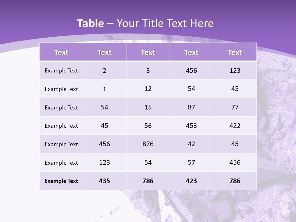 A Purple Powder On A White Plate With A Purple Background PowerPoint Template