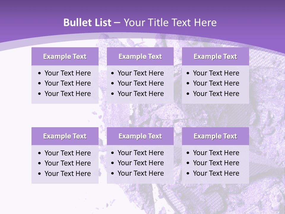 A Purple Powder On A White Plate With A Purple Background PowerPoint Template