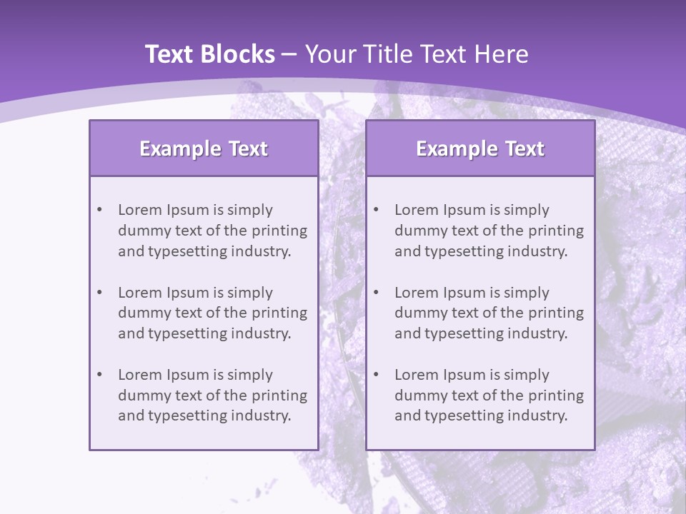 A Purple Powder On A White Plate With A Purple Background PowerPoint Template
