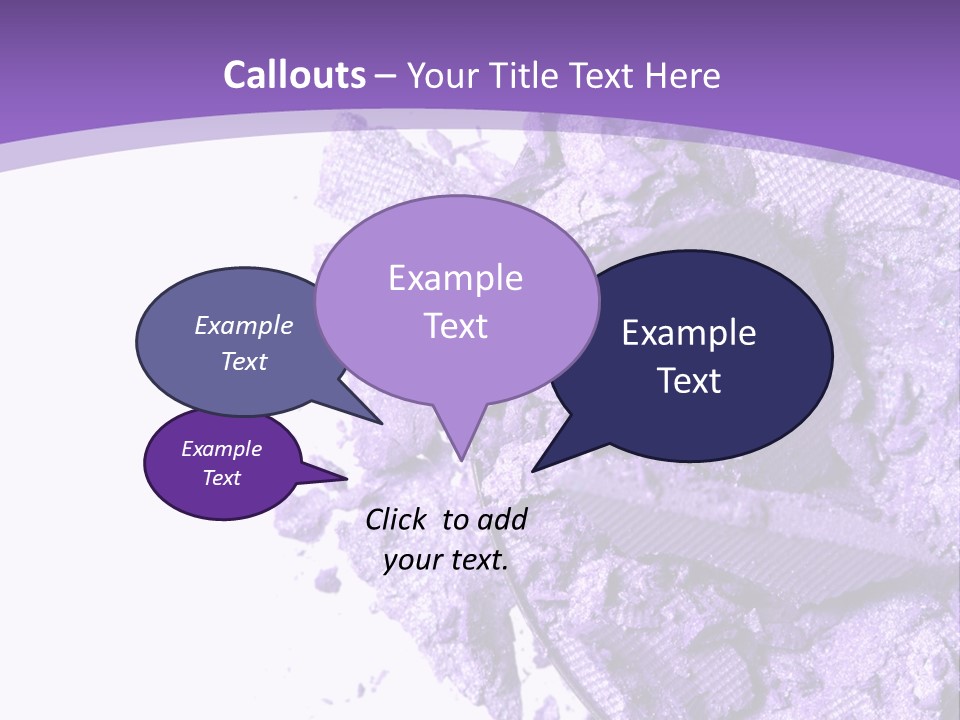 A Purple Powder On A White Plate With A Purple Background PowerPoint Template