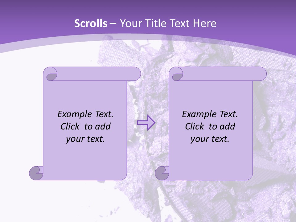 A Purple Powder On A White Plate With A Purple Background PowerPoint Template
