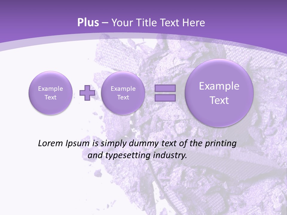 A Purple Powder On A White Plate With A Purple Background PowerPoint Template