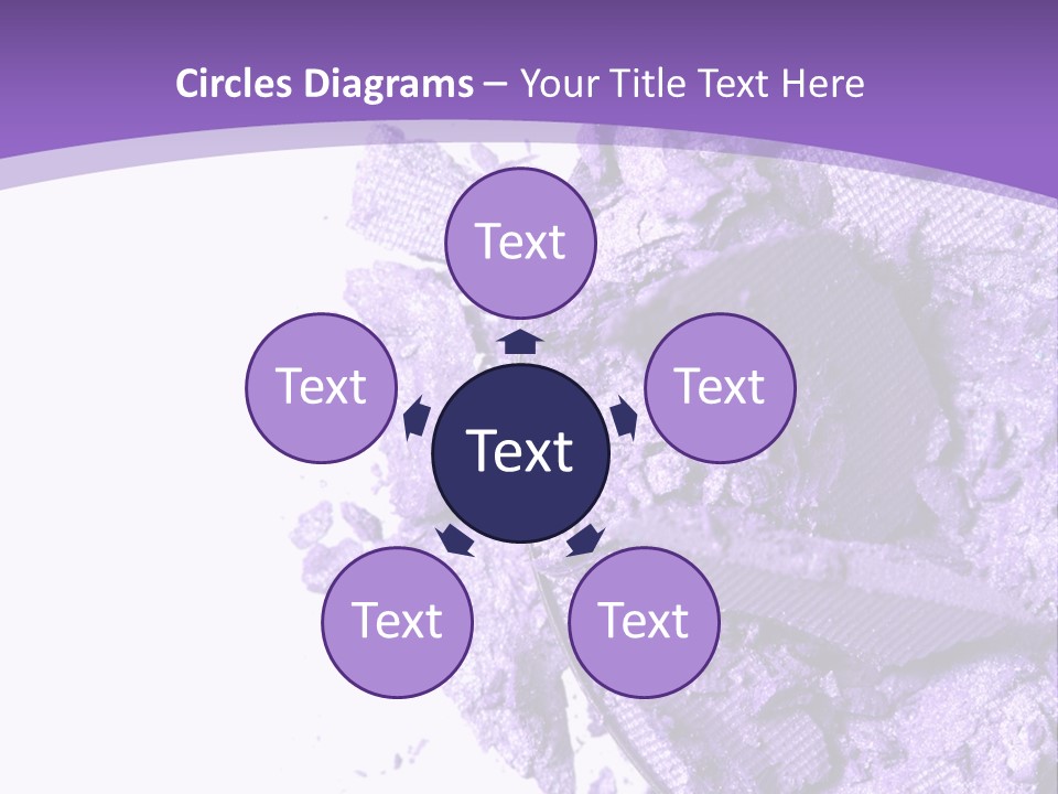 A Purple Powder On A White Plate With A Purple Background PowerPoint Template