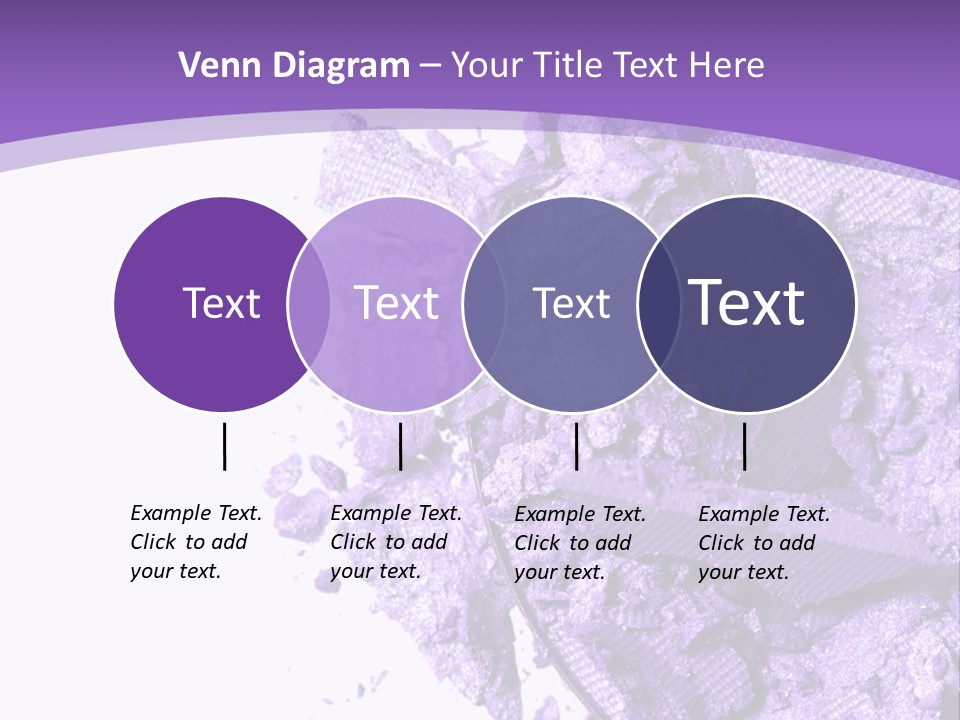 A Purple Powder On A White Plate With A Purple Background PowerPoint Template