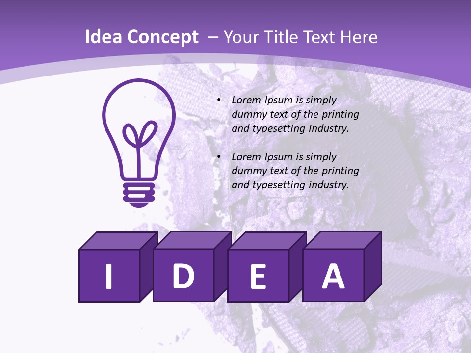 A Purple Powder On A White Plate With A Purple Background PowerPoint Template