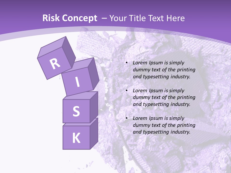 A Purple Powder On A White Plate With A Purple Background PowerPoint Template