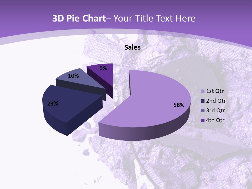 A Purple Powder On A White Plate With A Purple Background PowerPoint Template