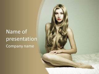 Pleasure Model Blond PowerPoint Template