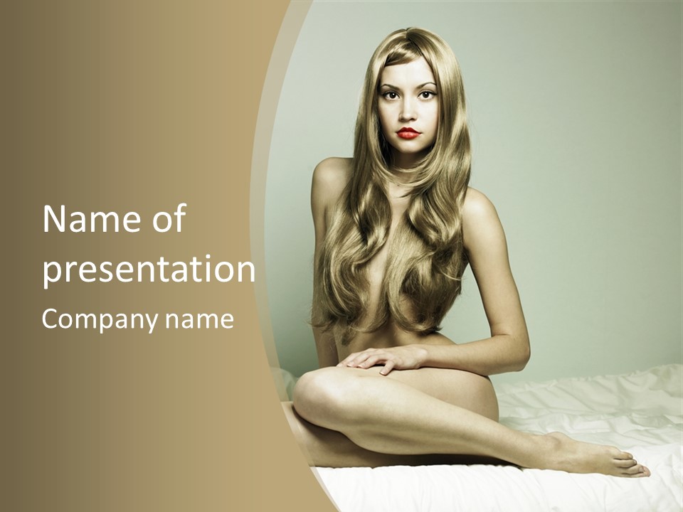 Pleasure Model Blond PowerPoint Template