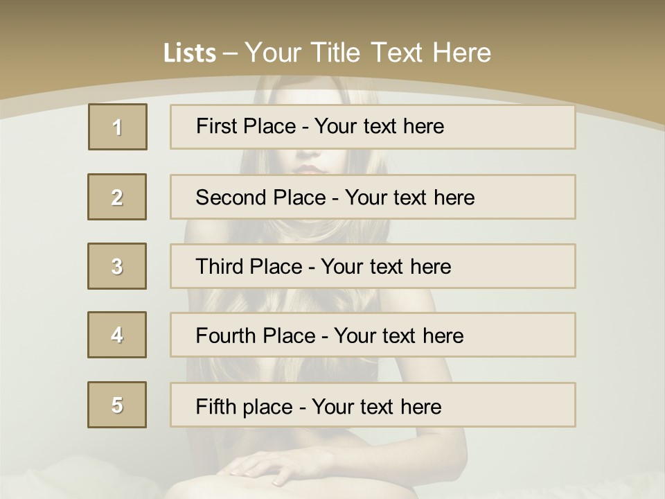 Pleasure Model Blond PowerPoint Template