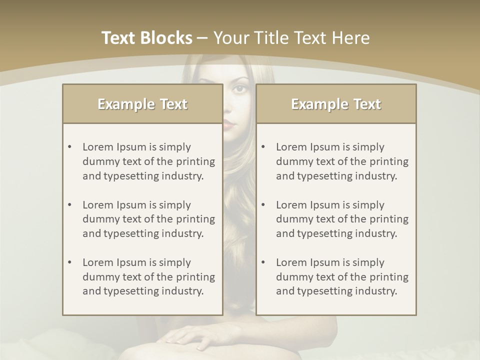 Pleasure Model Blond PowerPoint Template