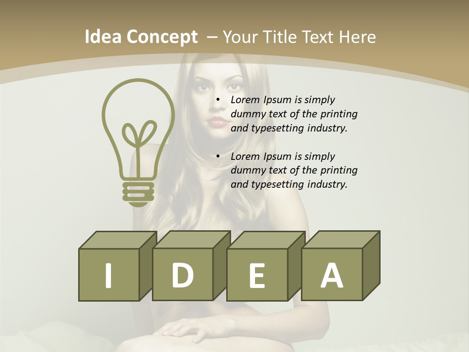 Pleasure Model Blond PowerPoint Template