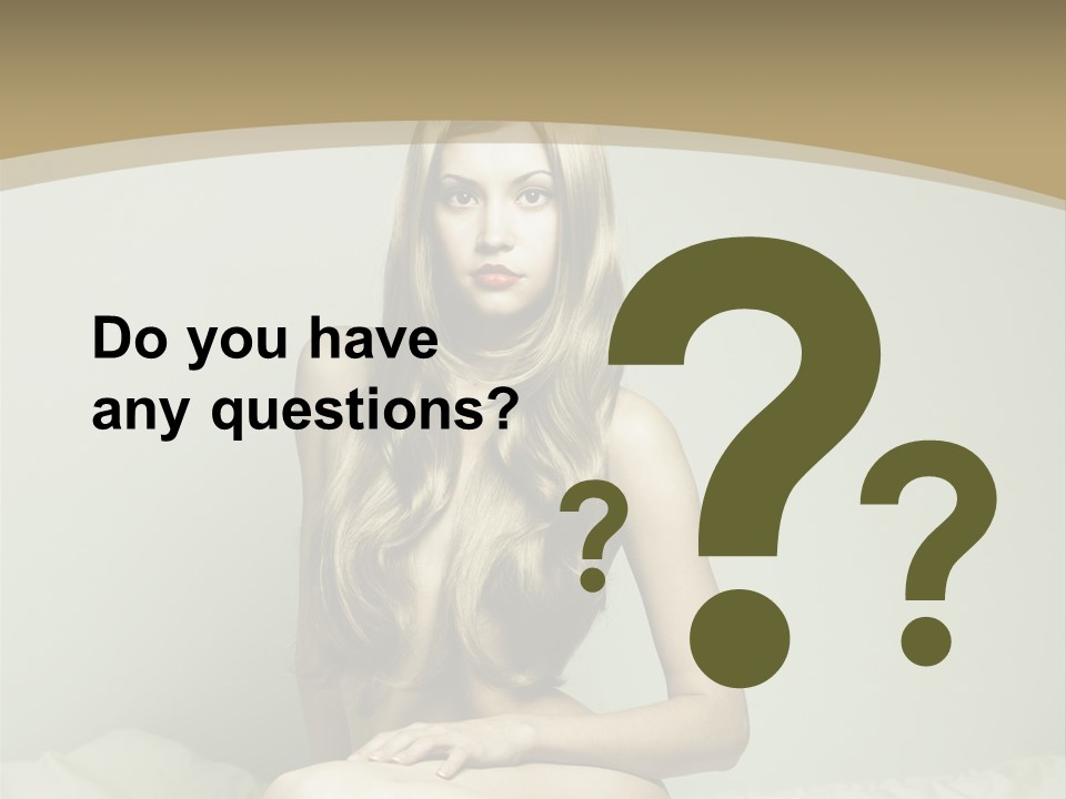 Pleasure Model Blond PowerPoint Template