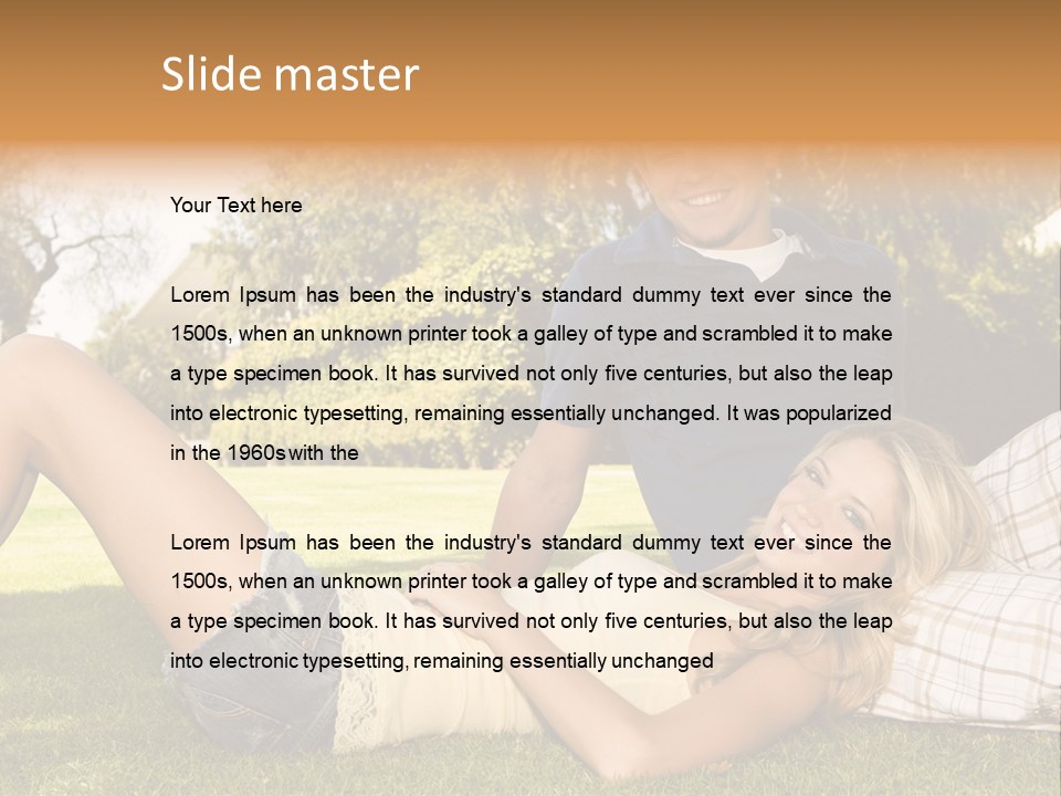 Umbrella Girl Baby PowerPoint Template