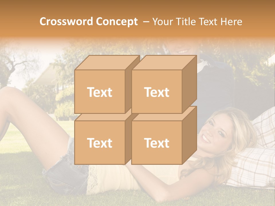 Umbrella Girl Baby PowerPoint Template