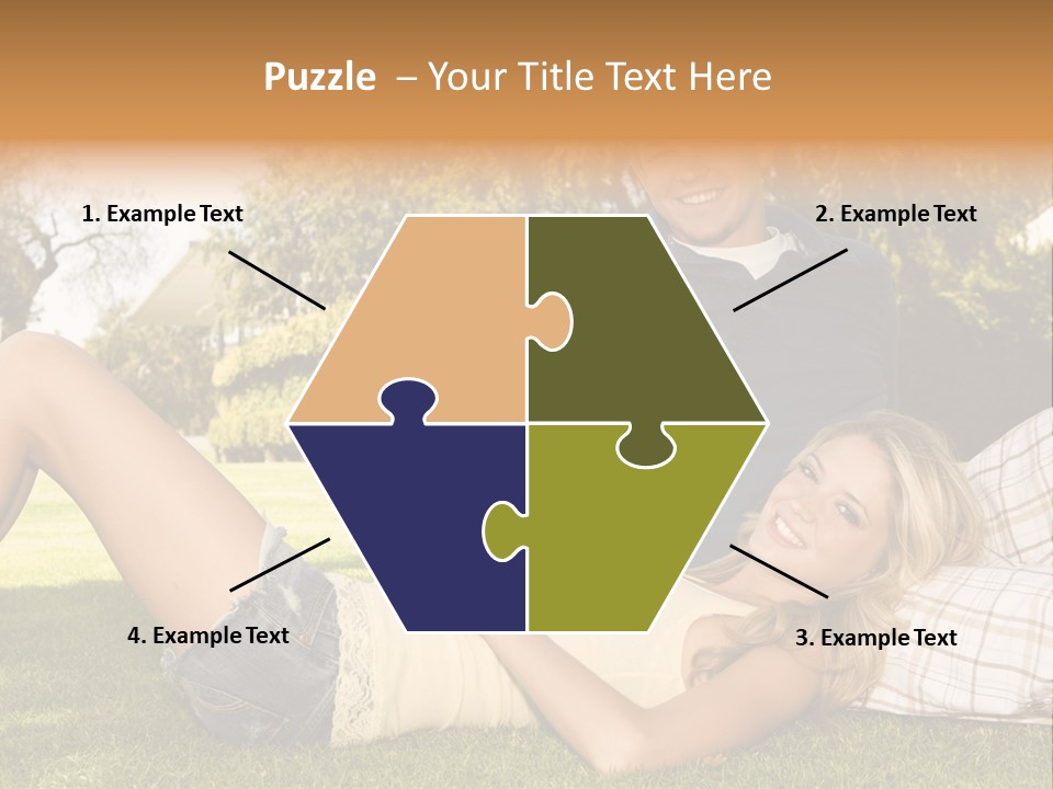 Umbrella Girl Baby PowerPoint Template