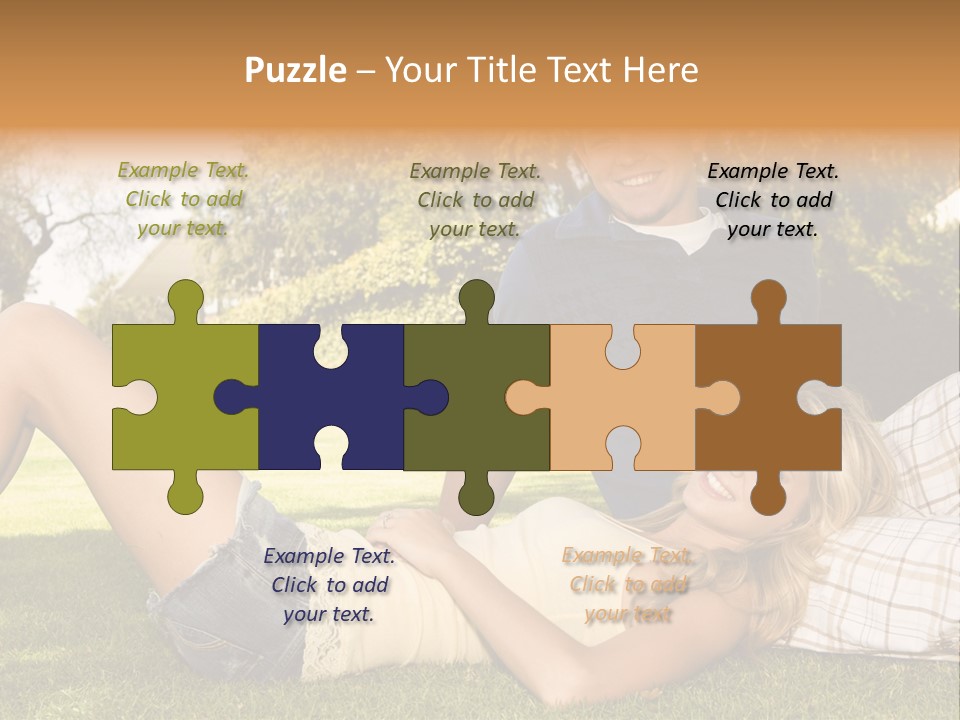 Umbrella Girl Baby PowerPoint Template