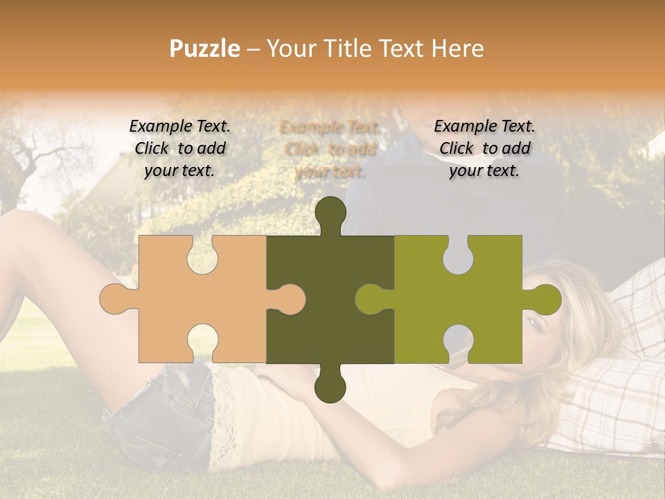 Umbrella Girl Baby PowerPoint Template