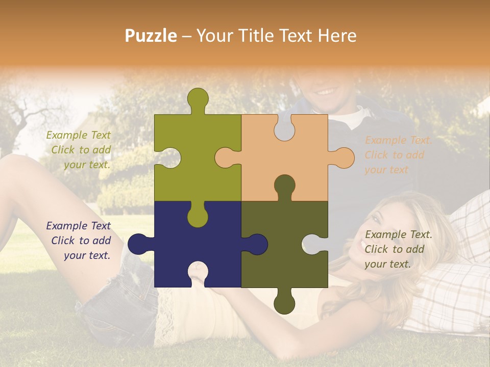 Umbrella Girl Baby PowerPoint Template