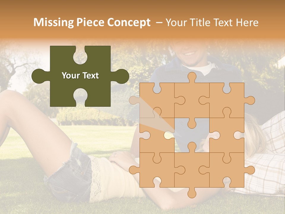 Umbrella Girl Baby PowerPoint Template