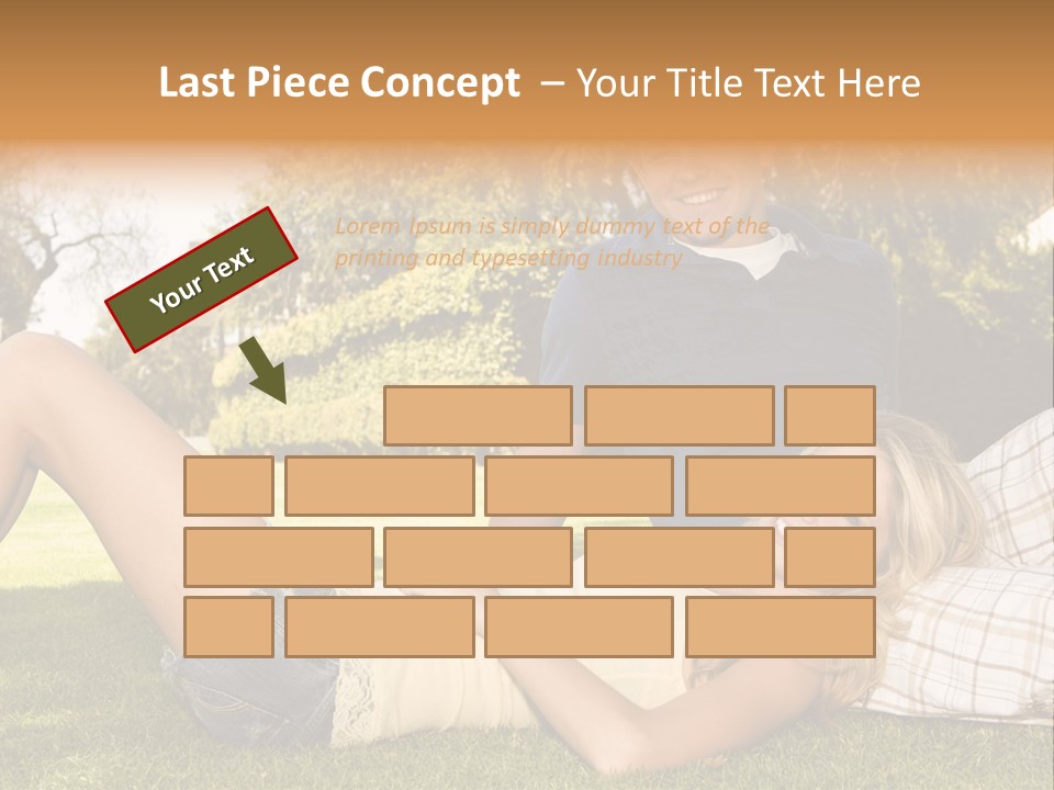 Umbrella Girl Baby PowerPoint Template