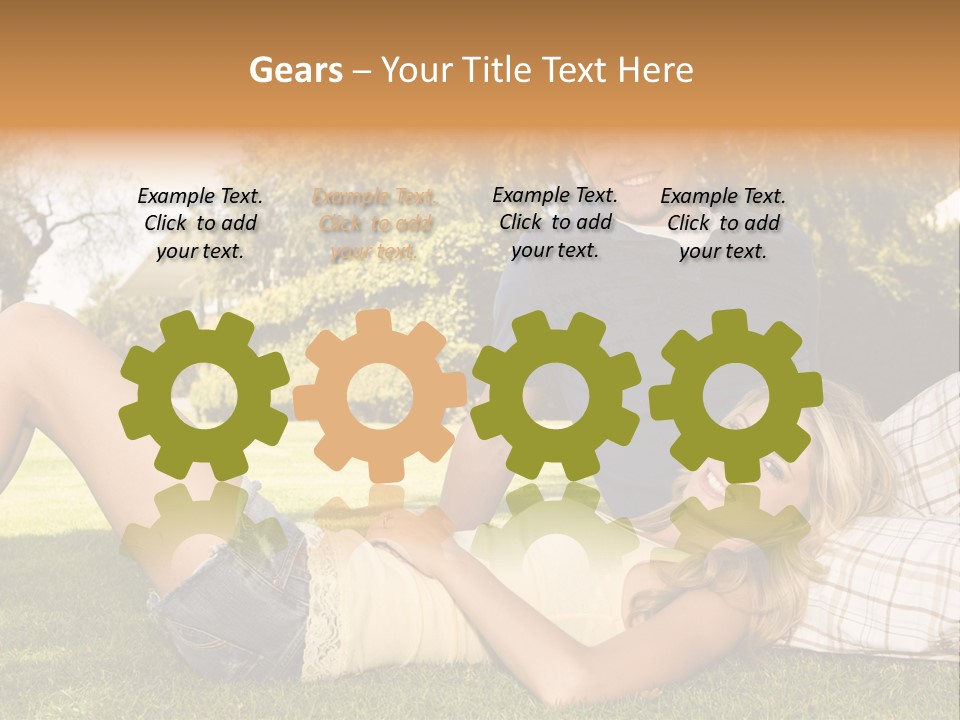 Umbrella Girl Baby PowerPoint Template