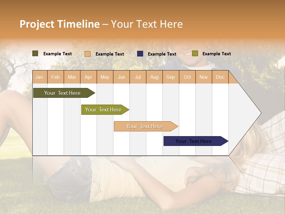 Umbrella Girl Baby PowerPoint Template