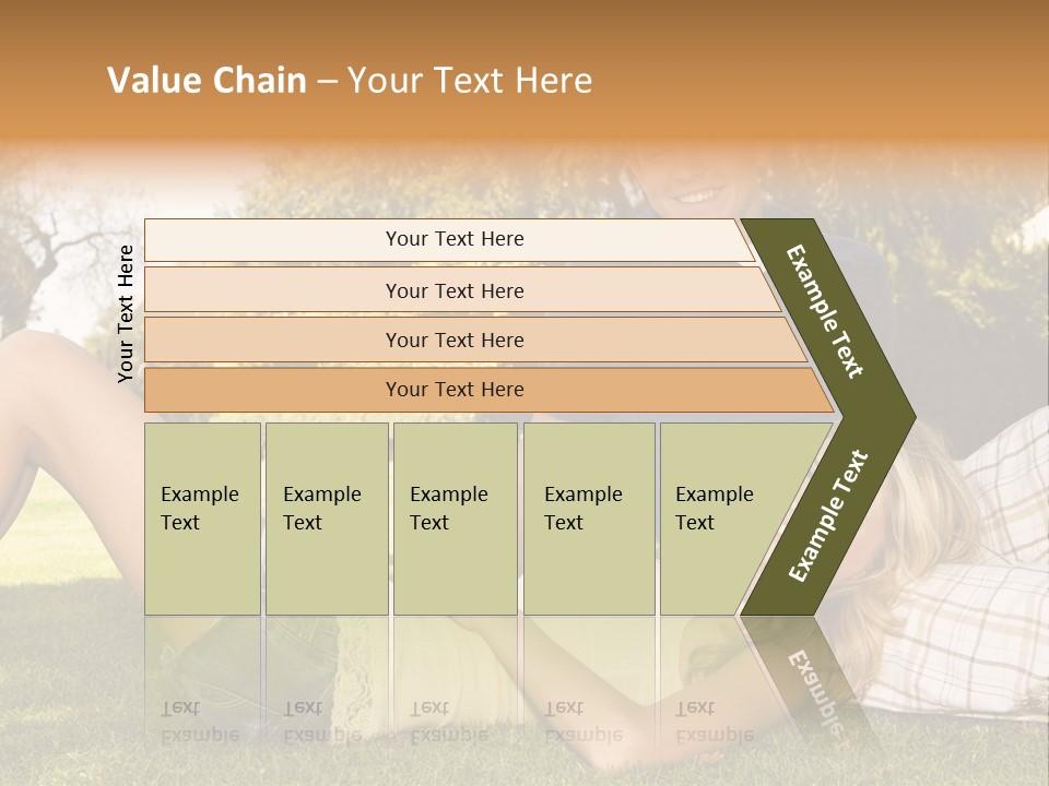 Umbrella Girl Baby PowerPoint Template