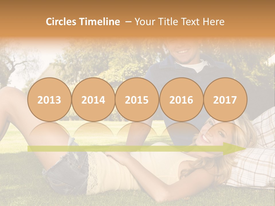 Umbrella Girl Baby PowerPoint Template