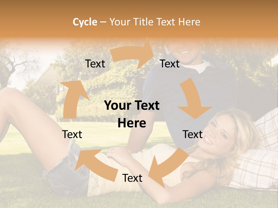 Umbrella Girl Baby PowerPoint Template