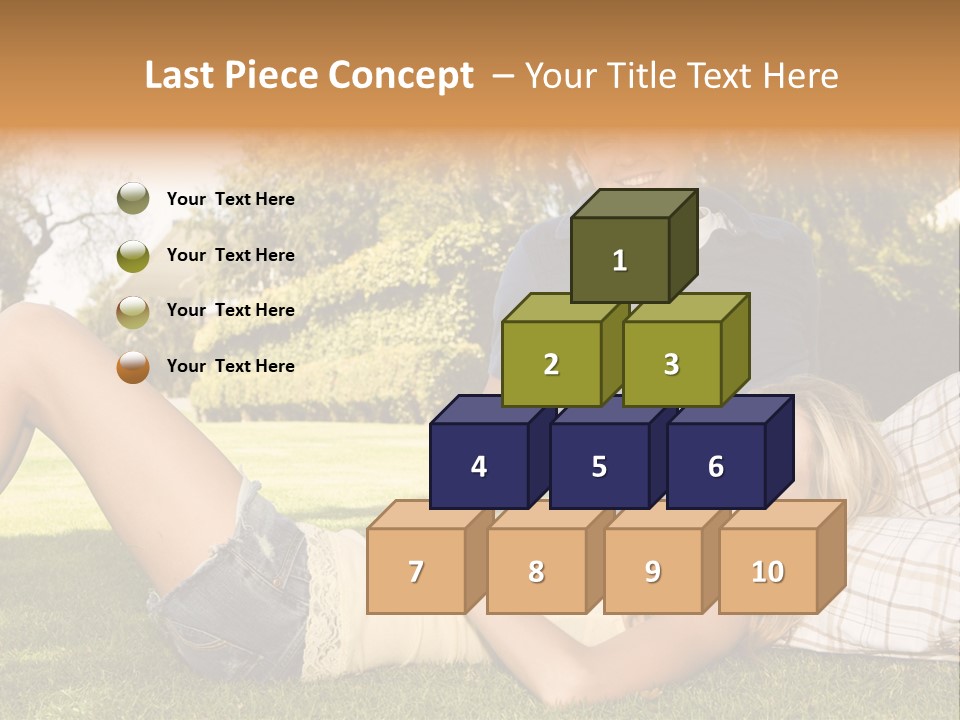 Umbrella Girl Baby PowerPoint Template