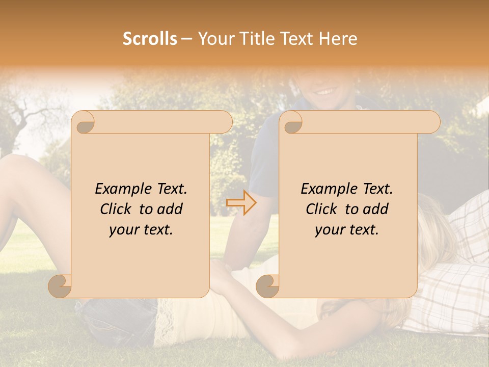 Umbrella Girl Baby PowerPoint Template