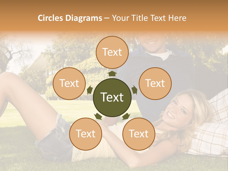 Umbrella Girl Baby PowerPoint Template