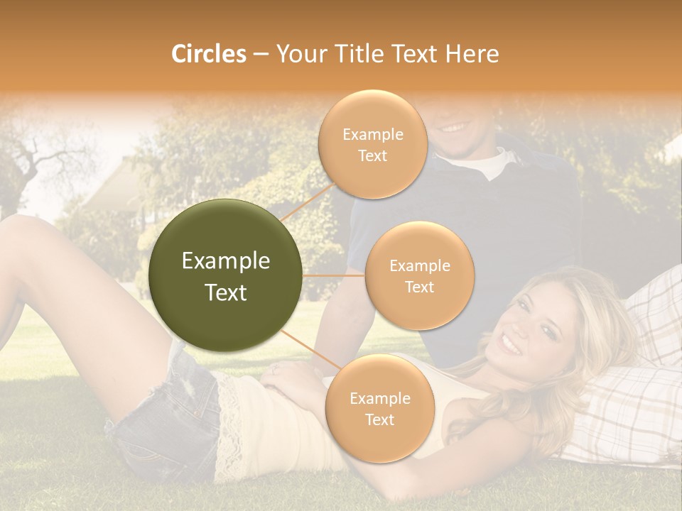 Umbrella Girl Baby PowerPoint Template