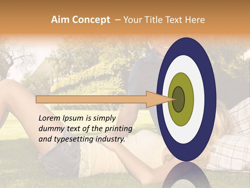 Umbrella Girl Baby PowerPoint Template