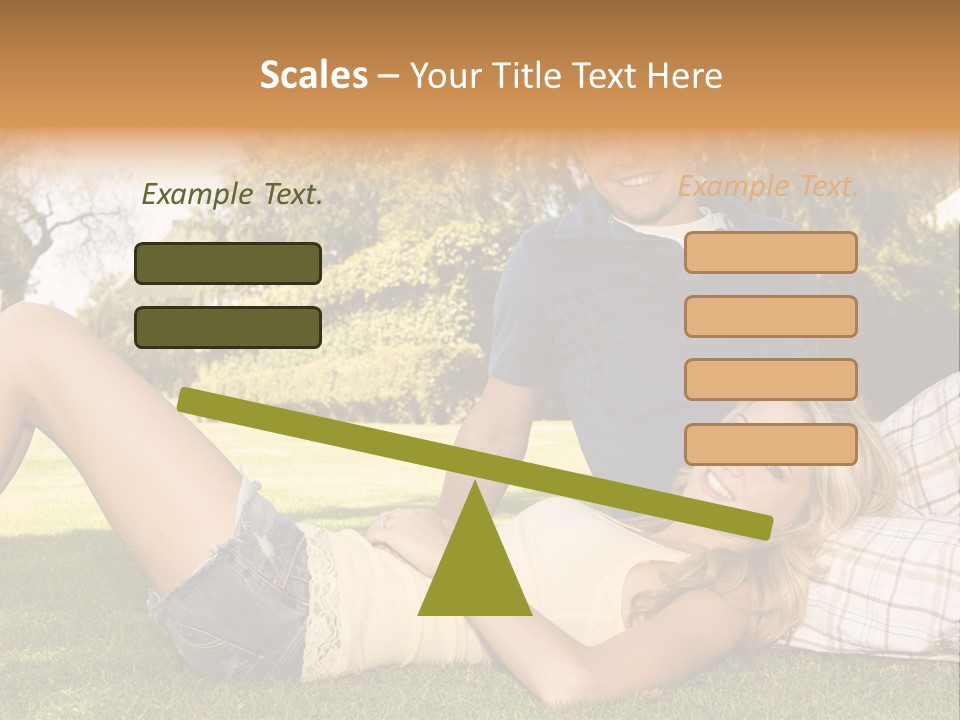 Umbrella Girl Baby PowerPoint Template