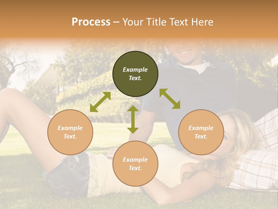 Umbrella Girl Baby PowerPoint Template