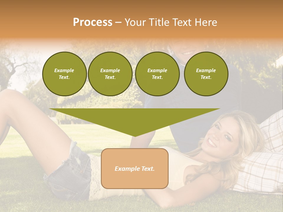 Umbrella Girl Baby PowerPoint Template