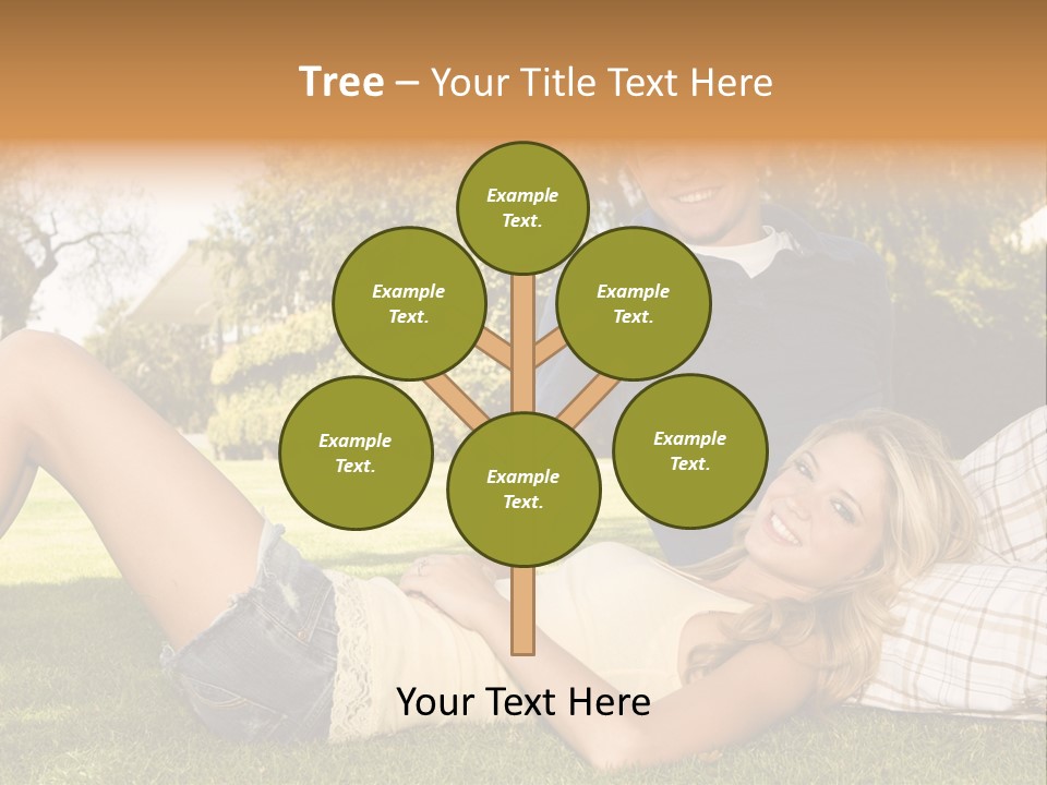 Umbrella Girl Baby PowerPoint Template